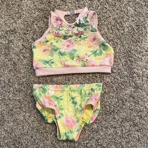 Floral Kids Matching Set - Pink and Yellow